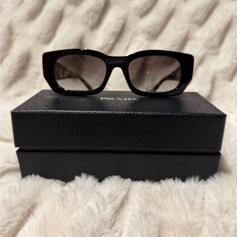 Prada Black Rectangular Sunglasses - image 1